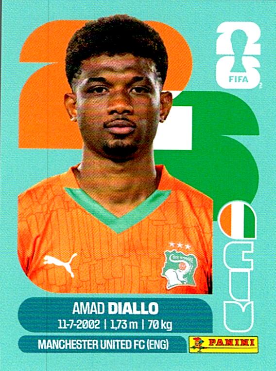 STICKERS FIFA WORLD CUP 2026 AMAD DIALLO NºCIV 15