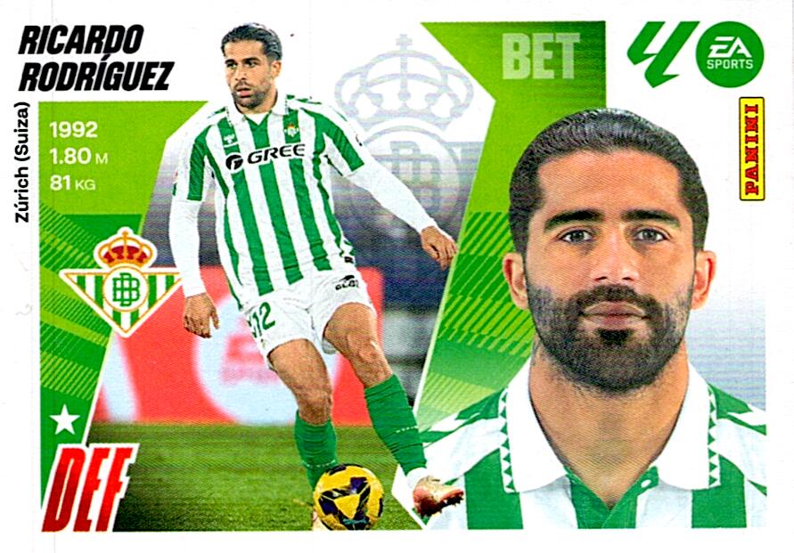 LIGA ESTE 2025/2026 REAL BETIS RICARDO RODRIGUEZ Nº10A