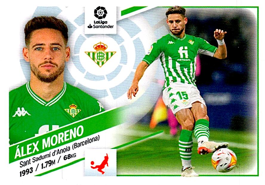 Cromo Liga Este 2022/2023 ALEX MORENO REAL BETIS Nº11