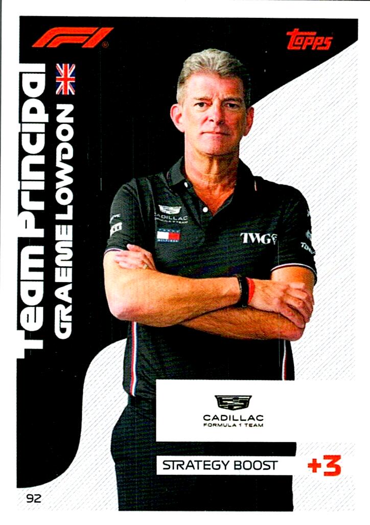 TURBO ATTAX FORMULA 1 2026 GRAEME LOWDON Nº92