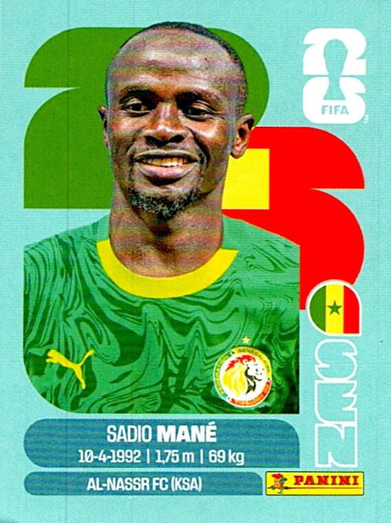 STICKERS FIFA WORLD CUP 2026 SADIO MANE NºSEN 15