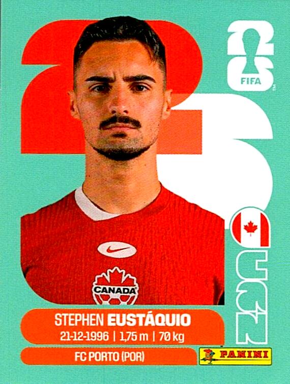 STICKERS FIFA WORLD CUP 2026 STEPHEN EUSTAQUIO NºCAN 10