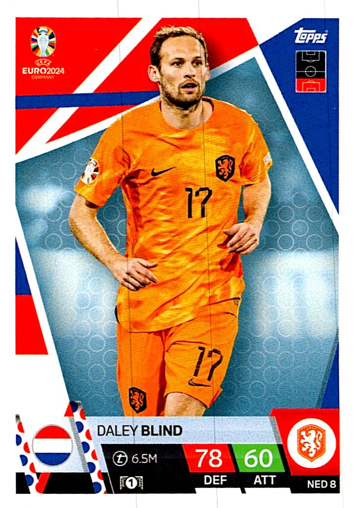 TOPPS MATCH ATTAX UEFA EURO 2024 DALEY BLIND HOLANDA NºNED8