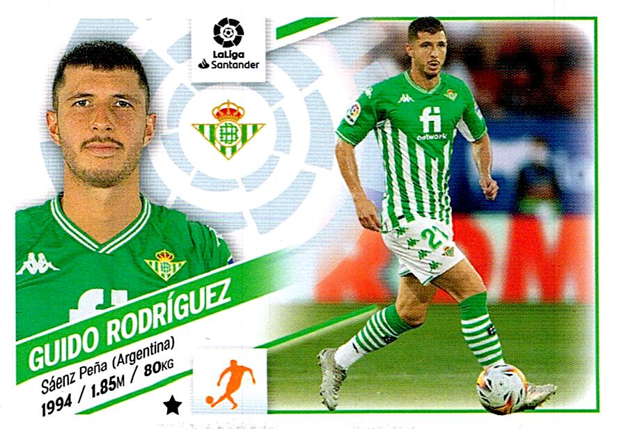 Cromo Liga Este 2022/2023 GUIDO RODRIGUEZ REAL BETIS Nº12