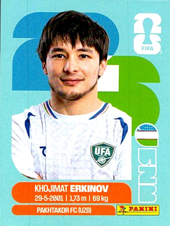 STICKERS FIFA WORLD CUP 2026 KHOJIMAT ERKINOV NºUZB 15