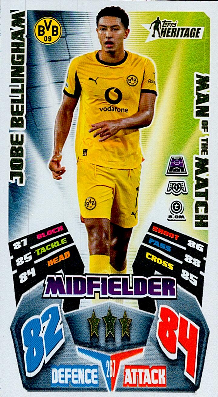 TOPPS MATCH ATTAX EXTRA 2025/26 JUBE BELLINGHAM TOPPS HERITAGE Nº267