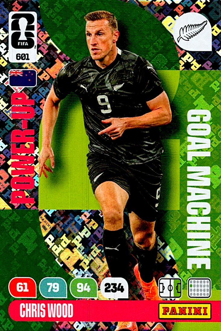 ADRENALYN WORLD CUP 2026 CHRIS WOOD GOAL MACHINE Nº601