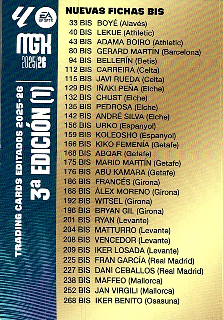 MEGACRACKS 2025/2026 CHECKLIST (1) TERCERA EDICION