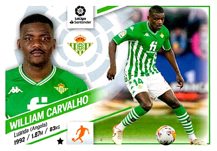 Cromo Liga Este 2022/2023 WILLIAM CARVALHO REAL BETIS Nº13A