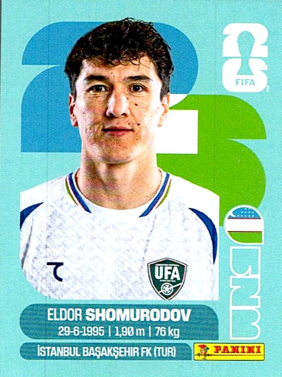 STICKERS FIFA WORLD CUP 2026 ELDOR SHOMURODOV NºUZB 16