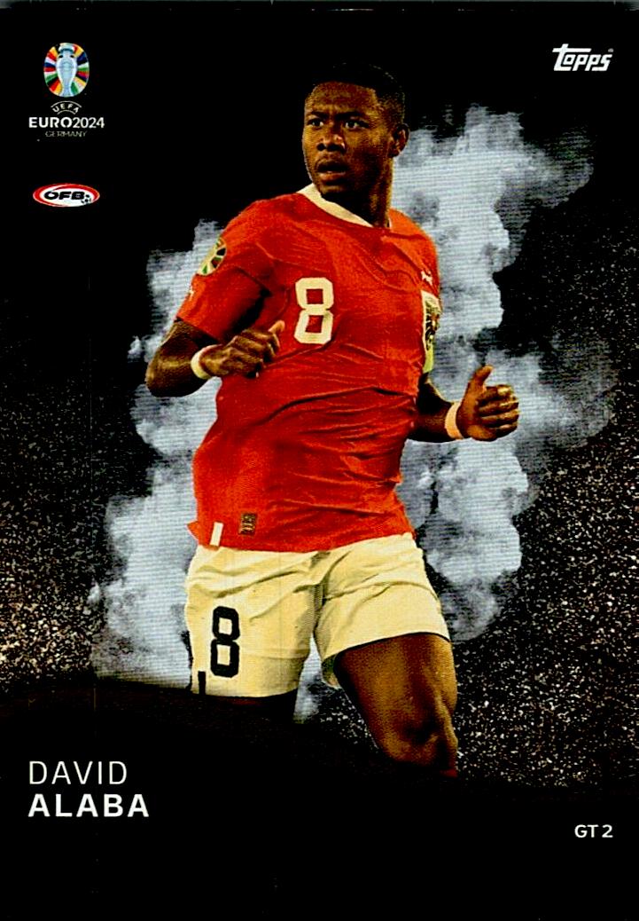 TOPPS MATCH ATTAX UEFA EURO 2024 DAVID ALABA GOLDEN TREASURE Nº2