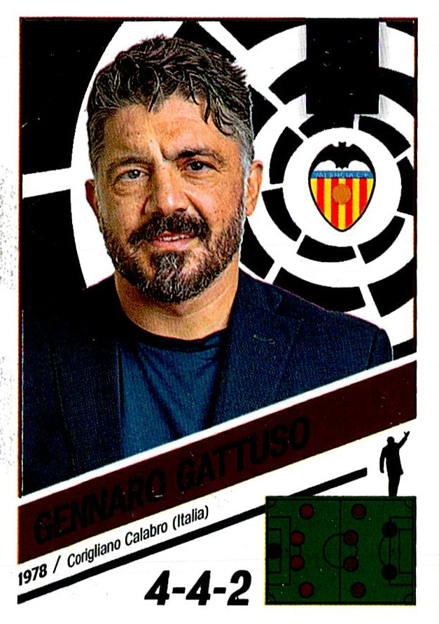 Cromo Liga Este 2022/2023 GENNARO GATTUSO VALENCIA CF Nº2