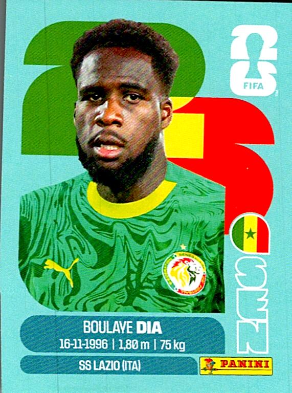 STICKERS FIFA WORLD CUP 2026 BOULAYE DIA NºSEN 17