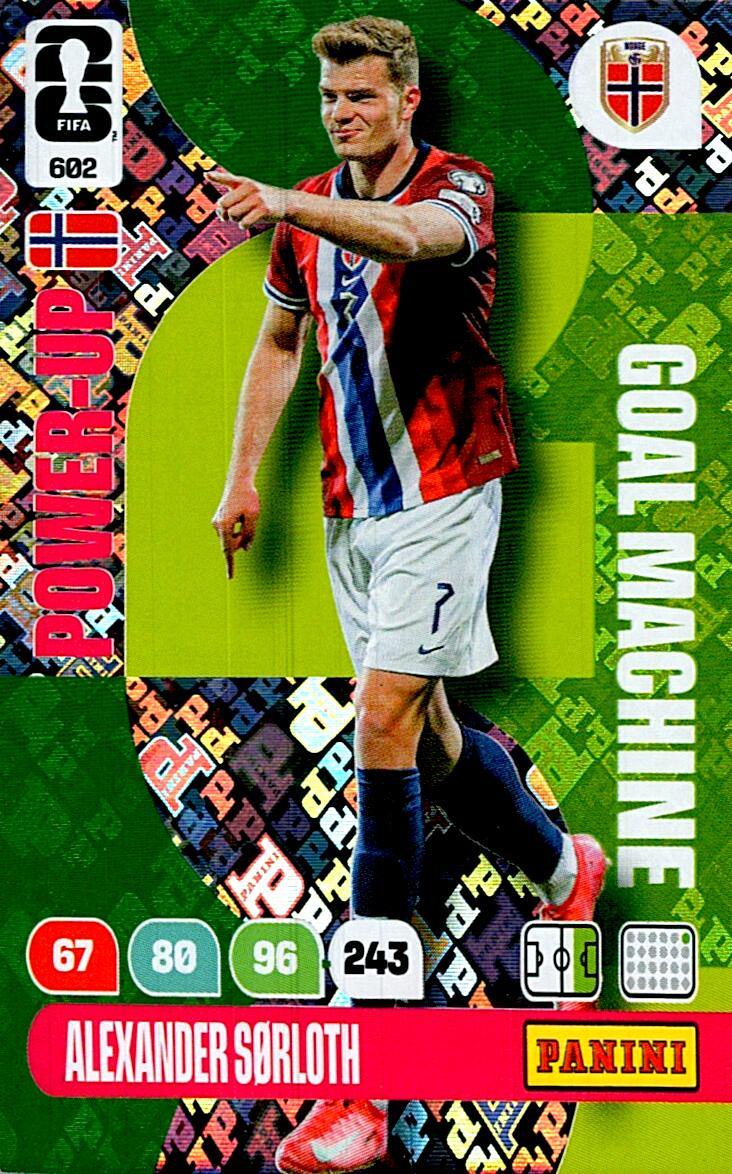 ADRENALYN WORLD CUP 2026 ALEXANDER SORLOTH GOAL MACHINE Nº602