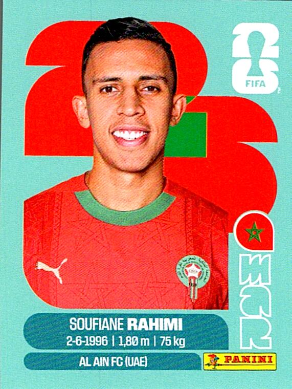 STICKERS FIFA WORLD CUP 2026 SOUFIANE RAHIMI NºMAR 18