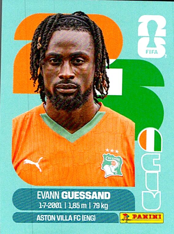 STICKERS FIFA WORLD CUP 2026 EVANN GUESSAND NºCIV 19