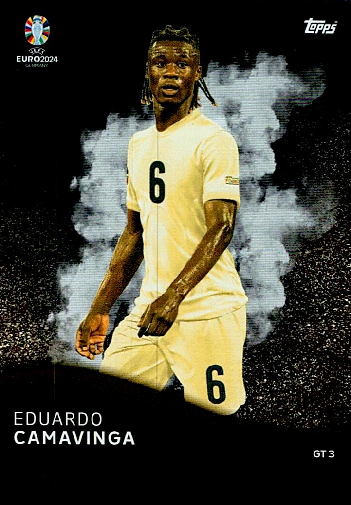 TOPPS MATCH ATTAX UEFA EURO 2024 EDUARDO CAMAVINGA GOLDEN TREASURE Nº3