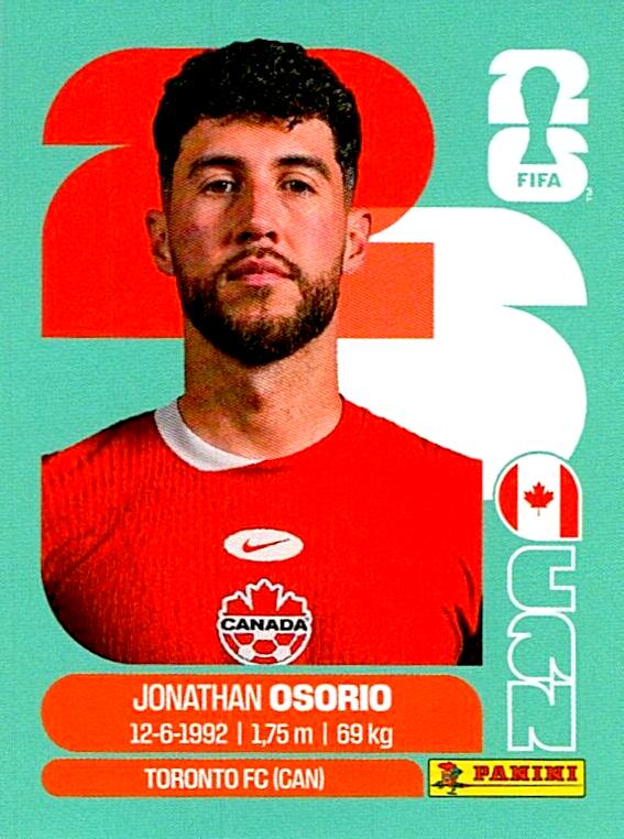 STICKERS FIFA WORLD CUP 2026 JONATHAN OSORIO NºCAN 12