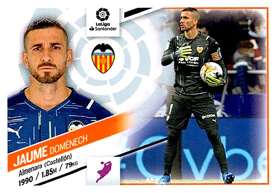 Cromo Liga Este 2022/2023 JAUME VALENCIA CF Nº4