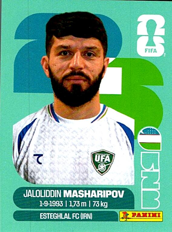 STICKERS FIFA WORLD CUP 2026 JALOLIDDIN MASHARIPOV NºUZB 18