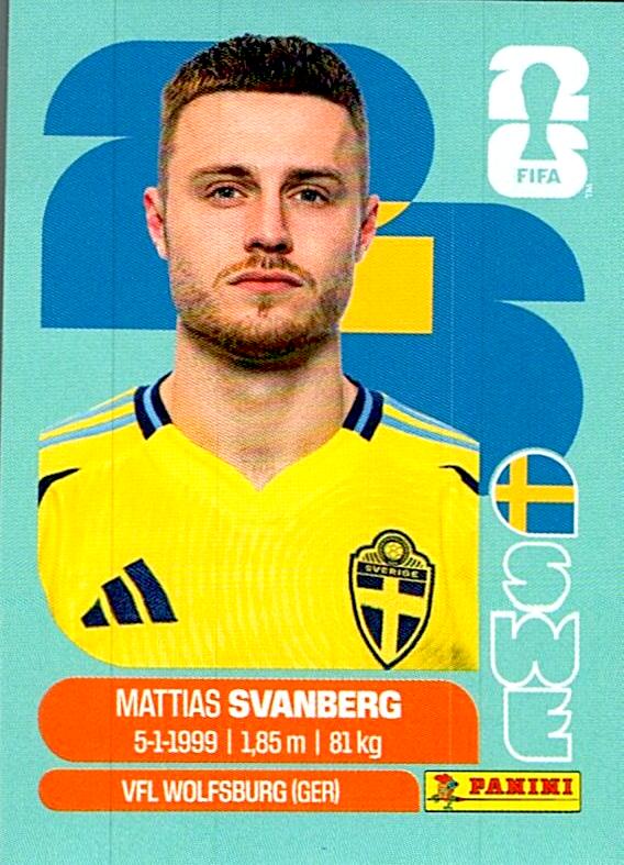 STICKERS FIFA WORLD CUP 2026 MATTIAS SVANBERG NºSWE 12