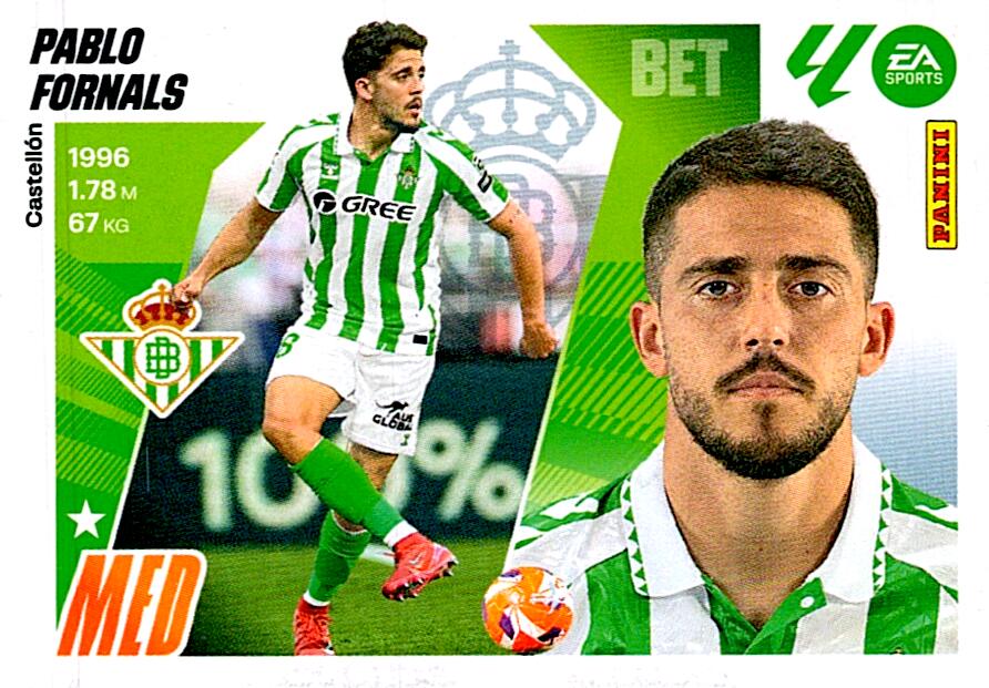 LIGA ESTE 2025/2026 REAL BETIS PABLO FORNALS Nº14