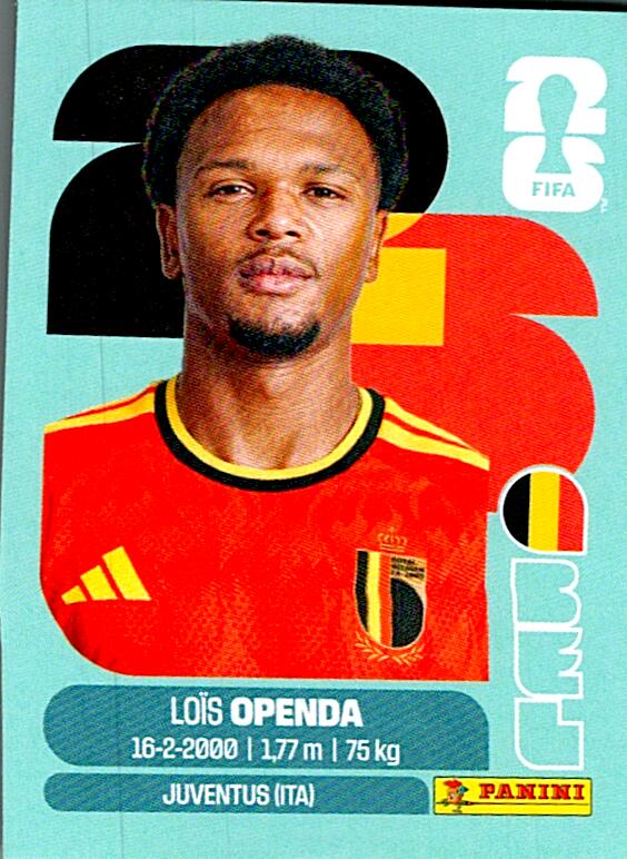 STICKERS FIFA WORLD CUP 2026 LOÏS OPENDA NºBEL 19