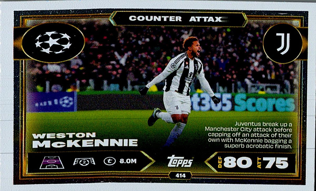 MATCH ATTAX CHAMPIONS LEAGUE 2025/2026 McKENNIE COUNTER ATTAX Nº414
