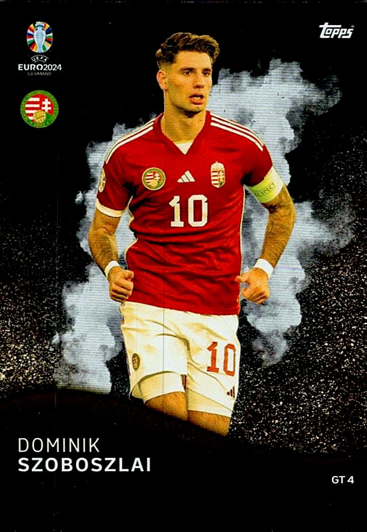 TOPPS MATCH ATTAX UEFA EURO 2024 DOMINIK SZOBOSZLAI GOLDEN TREASURE Nº4