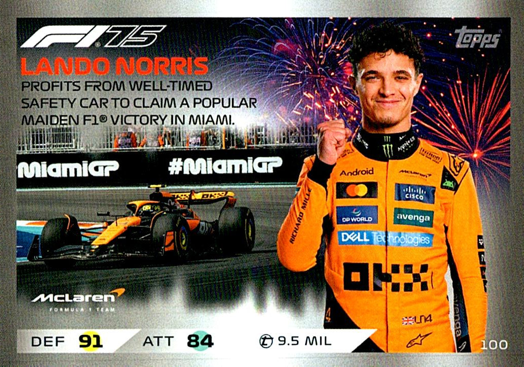 Turbo Attax 2025 LANDO NORRIS nº100