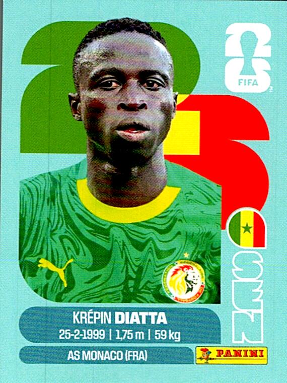 STICKERS FIFA WORLD CUP 2026 KREPIN DIATTA NºSEN 20