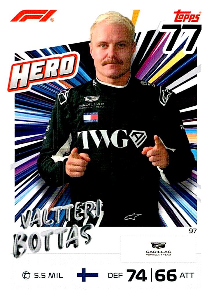 TURBO ATTAX FORMULA 1 2026 VALTTERI BOTTAS  Nº97