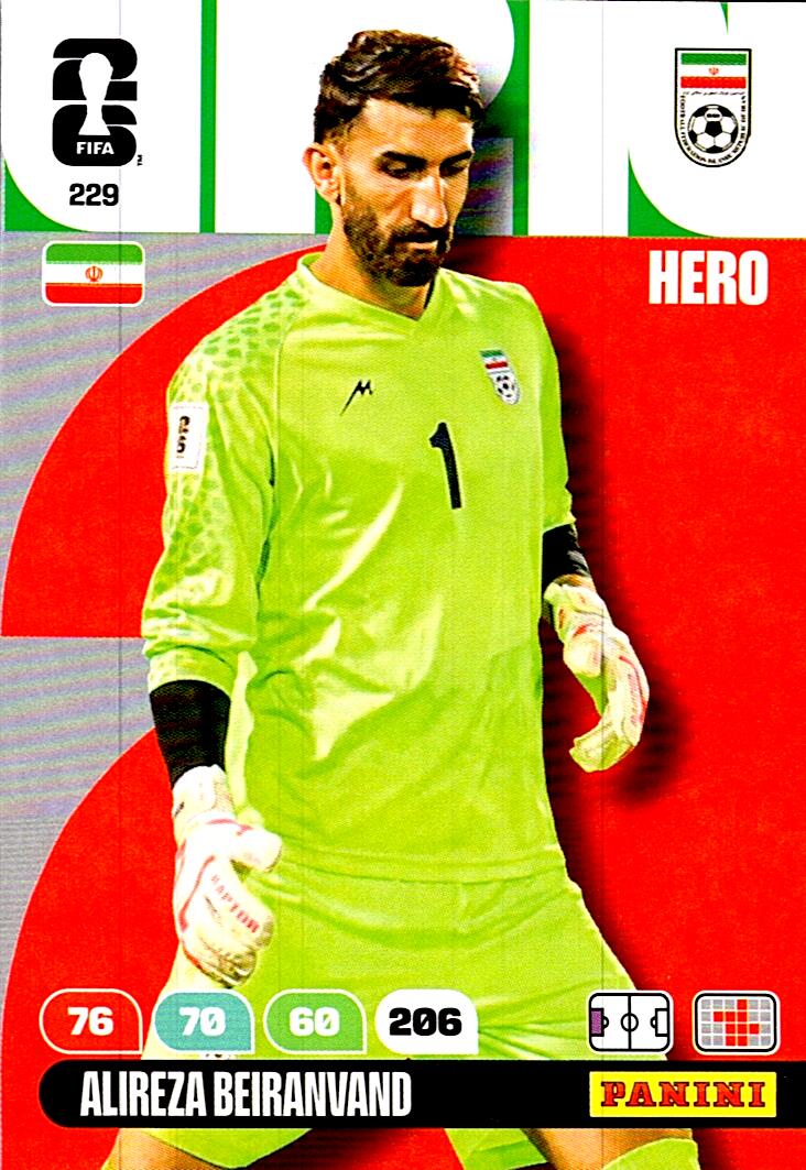 ADRENALYN WORLD CUP 2026 ALIREZA BEIRANVAND IRAN Nº229