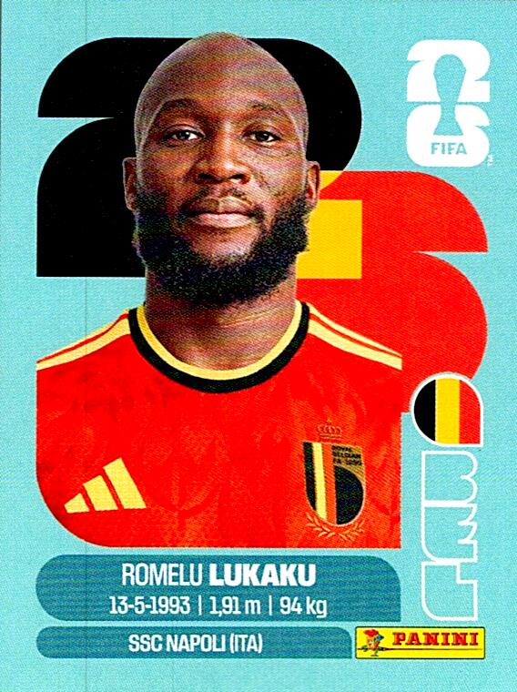 STICKERS FIFA WORLD CUP 2026 ROMELU LUKAKU NºBEL 20