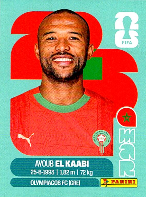 STICKERS FIFA WORLD CUP 2026 AYOUB EL KAABI NºMAR 20
