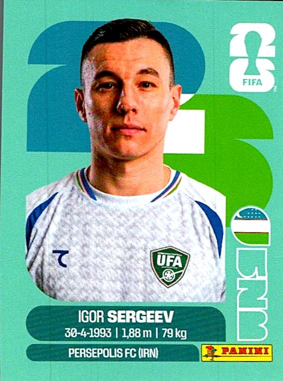 STICKERS FIFA WORLD CUP 2026 IGOR SERGEEV NºUZB 19