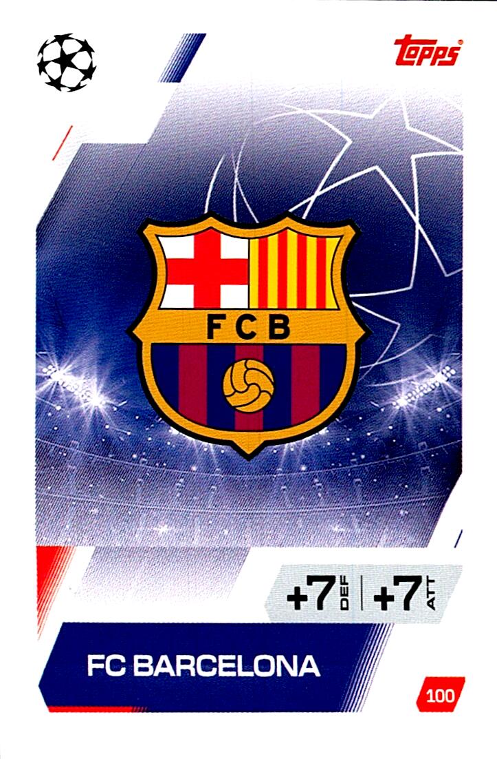 MATCH ATTAX CHAMPIONS LEAGUE 2025/2026 ESCUDO FC BARCELONA Nº100