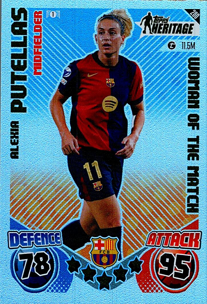 Match Attax Extra 2025 Alexia Putellas Topps Heritage nº280