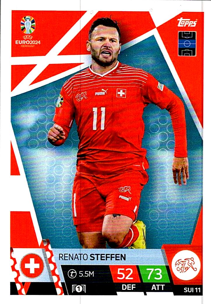 TOPPS MATCH ATTAX UEFA EURO 2024 RENATO STEFFEN SUIZA NºSUI11