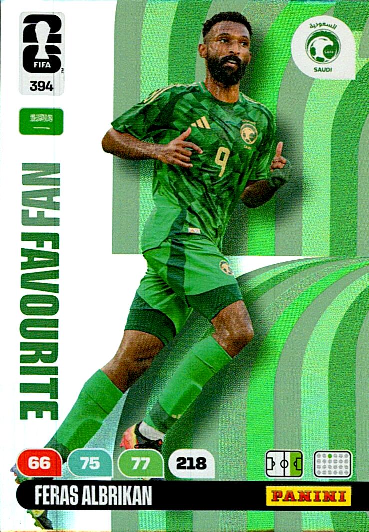 ADRENALYN WORLD CUP 2026 FERAS ALBRIKAN SAUDI ARABIA FANS FAVOURITE Nº394