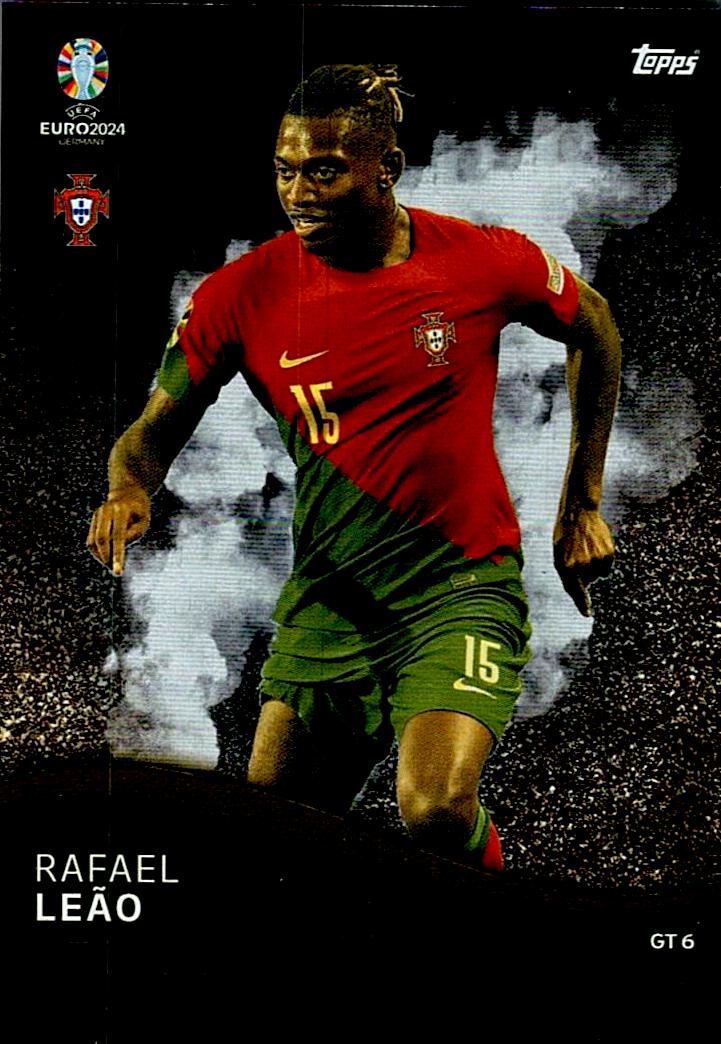 TOPPS MATCH ATTAX UEFA EURO 2024 RAFAEL LEAO GOLDEN TREASURE Nº6