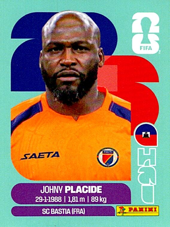 STICKERS FIFA WORLD CUP 2026 JOHNY PLACIDE NºHAI 2