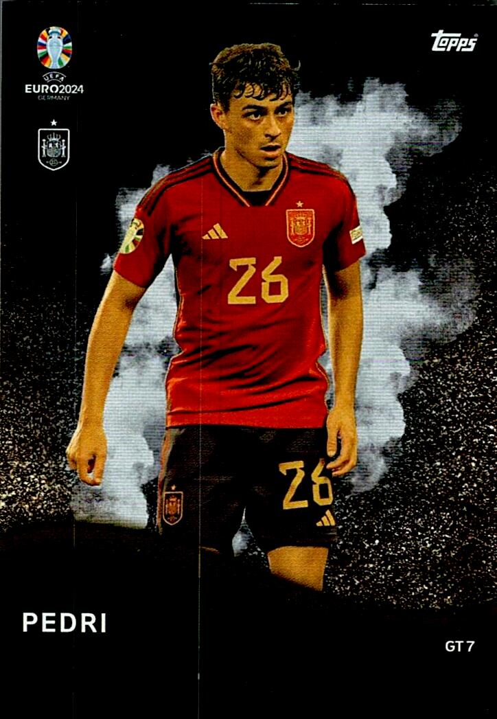 TOPPS MATCH ATTAX UEFA EURO 2024 PEDRI GOLDEN TREASURE Nº7