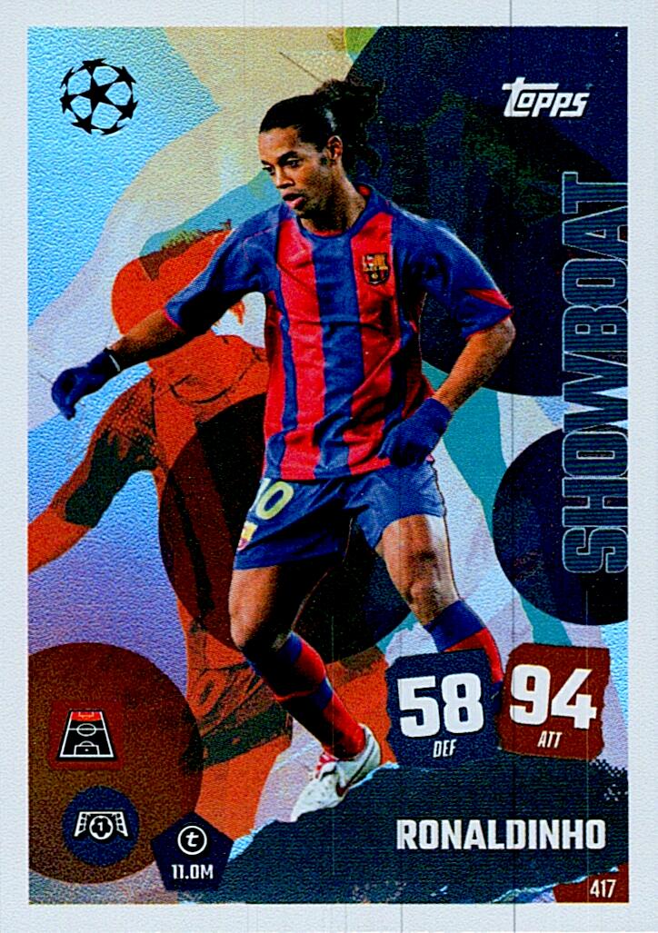 MATCH ATTAX CHAMPIONS LEAGUE 2025/2026 RONALDINHO SHOWBOAT Nº417