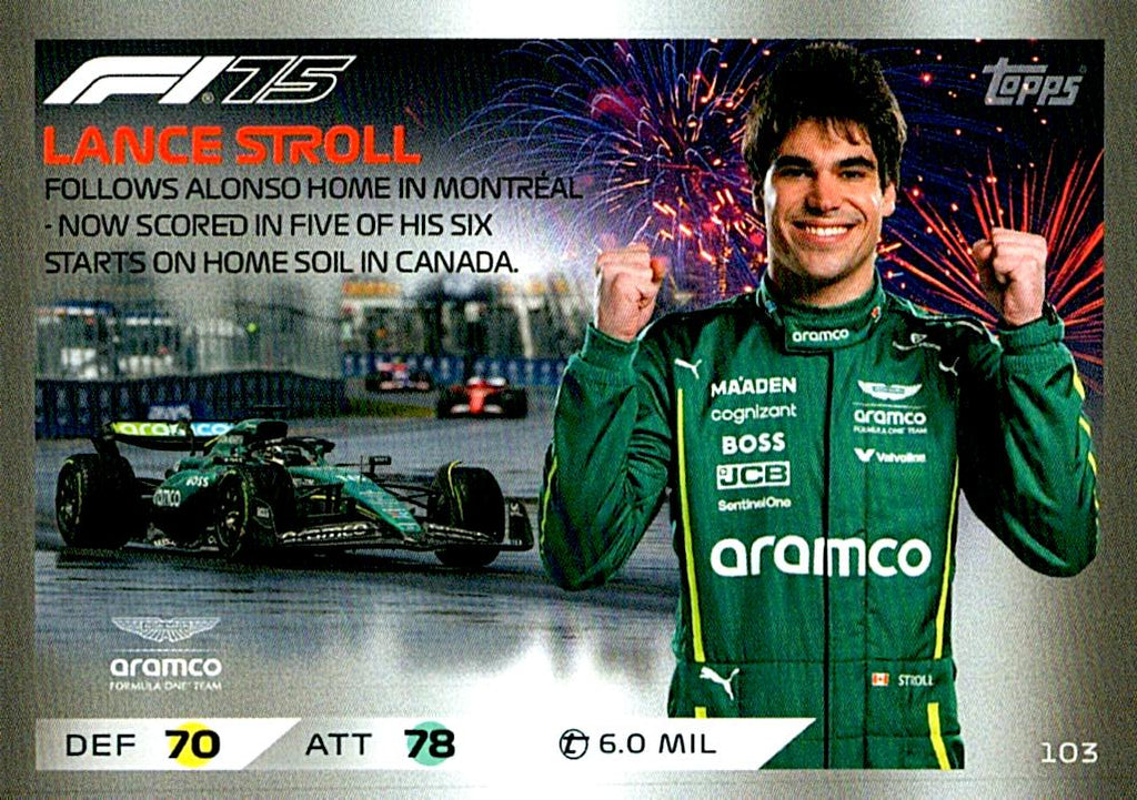 Turbo Attax 2025 LANCE STROLL nº103