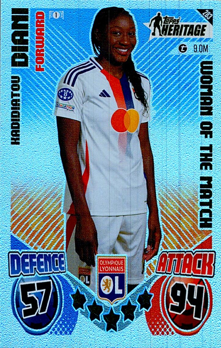 Match Attax Extra 2025 Kadidiatou Diani Topps Heritage nº283