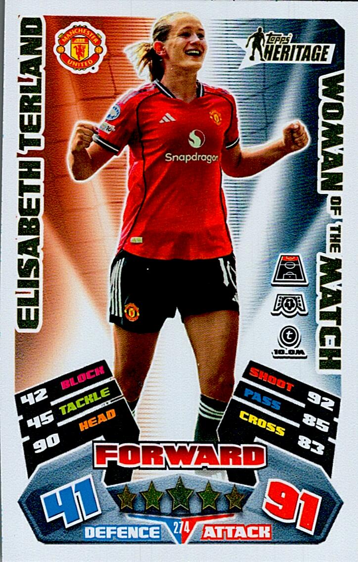 TOPPS MATCH ATTAX EXTRA 2025/26 ELISABETH TERLAND TOPPS HERITAGE Nº273