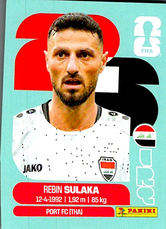 STICKERS FIFA WORLD CUP 2026 REBIN SULAKA NºIRQ 3