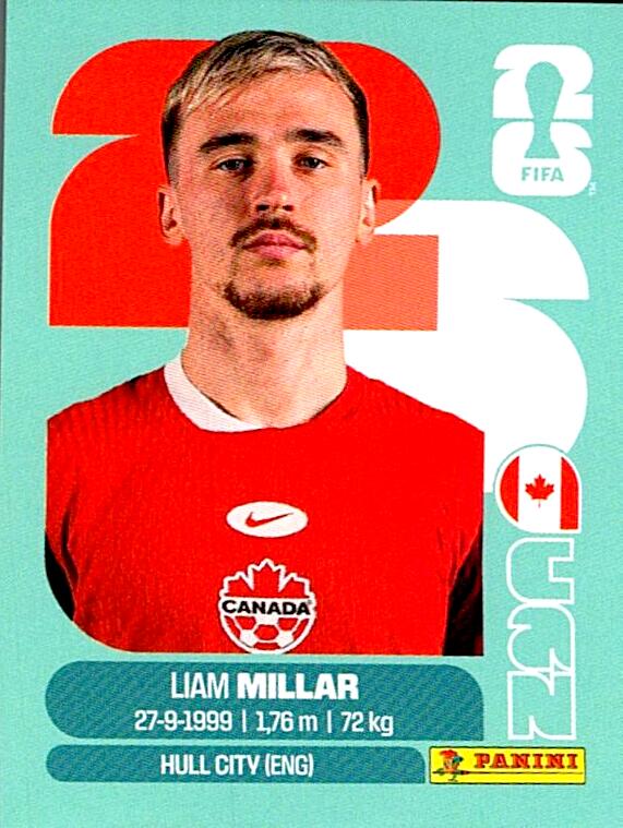 STICKERS FIFA WORLD CUP 2026 LIAM MILLAR NºCAN 18