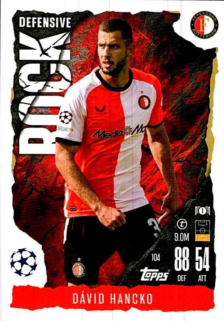 Match Attax Extra 2025 Dávid Hancko Defensive Rock nº104